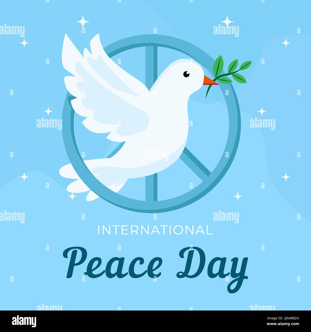 international peace day illustration concept design Stock Vector