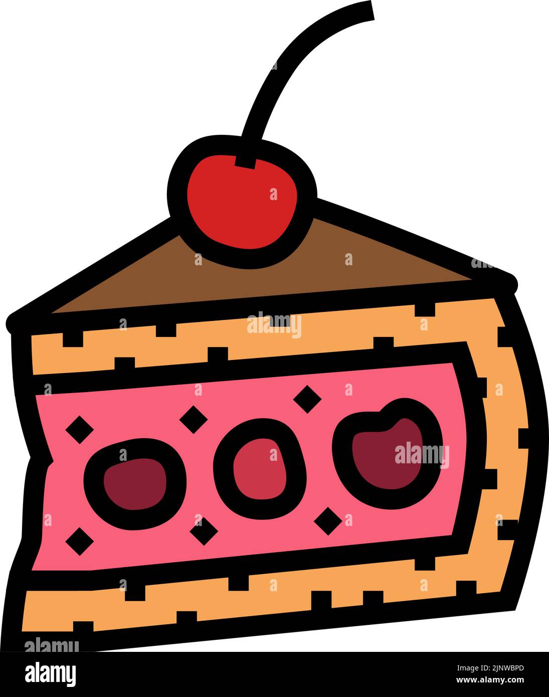 cherry dessert color icon vector illustration Stock Vector Image & Art ...