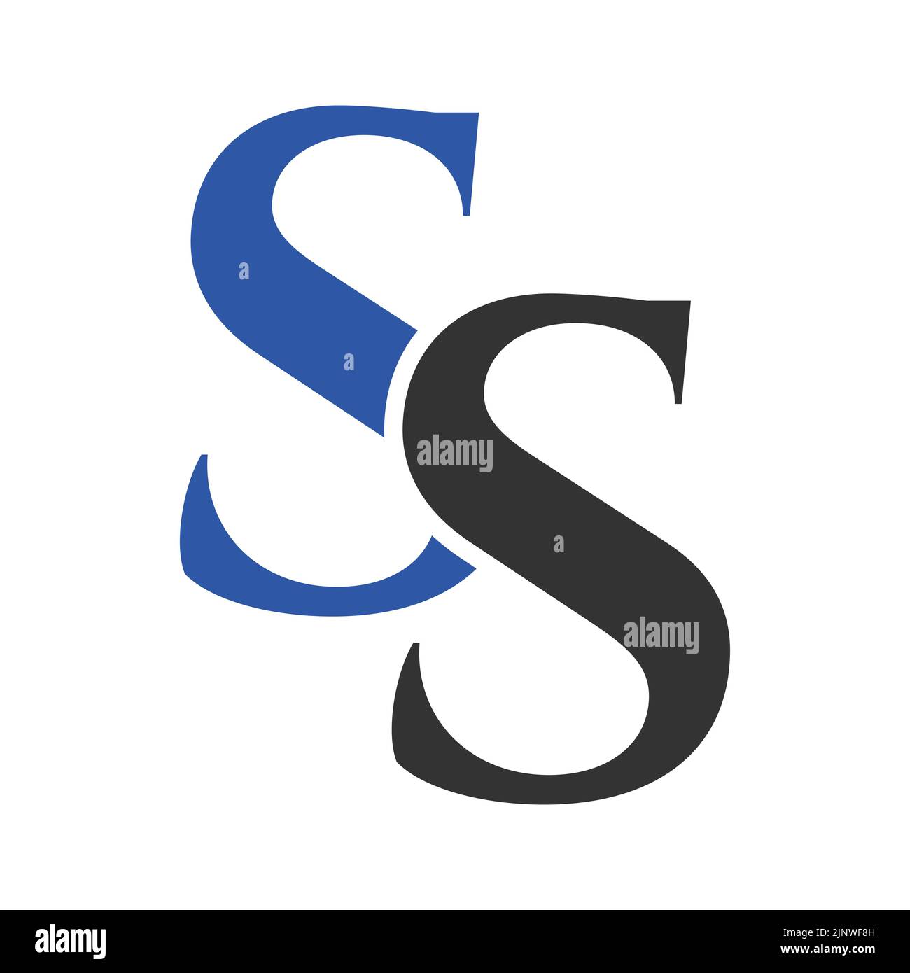 Initial letter ss s s logo design template monogram letter ss luxury