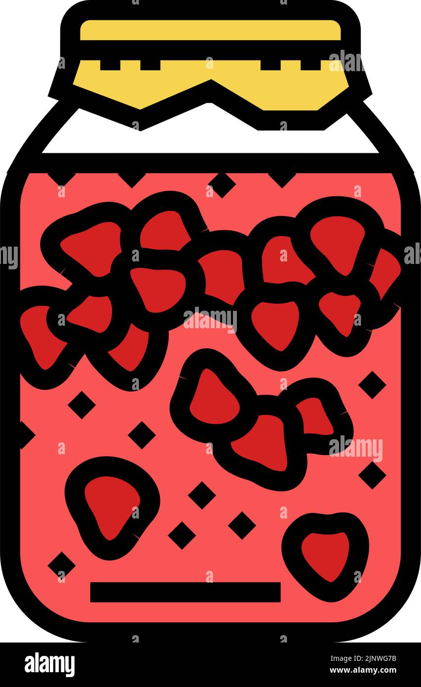 strawberry compote color icon vector illustration Stock Vector Image ...