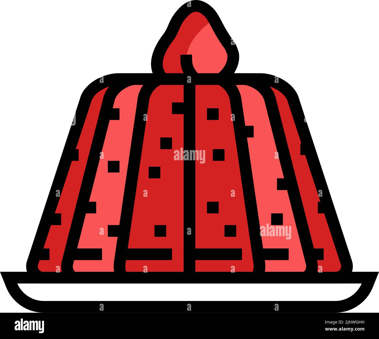 strawberry jelly color icon vector illustration Stock Vector Image