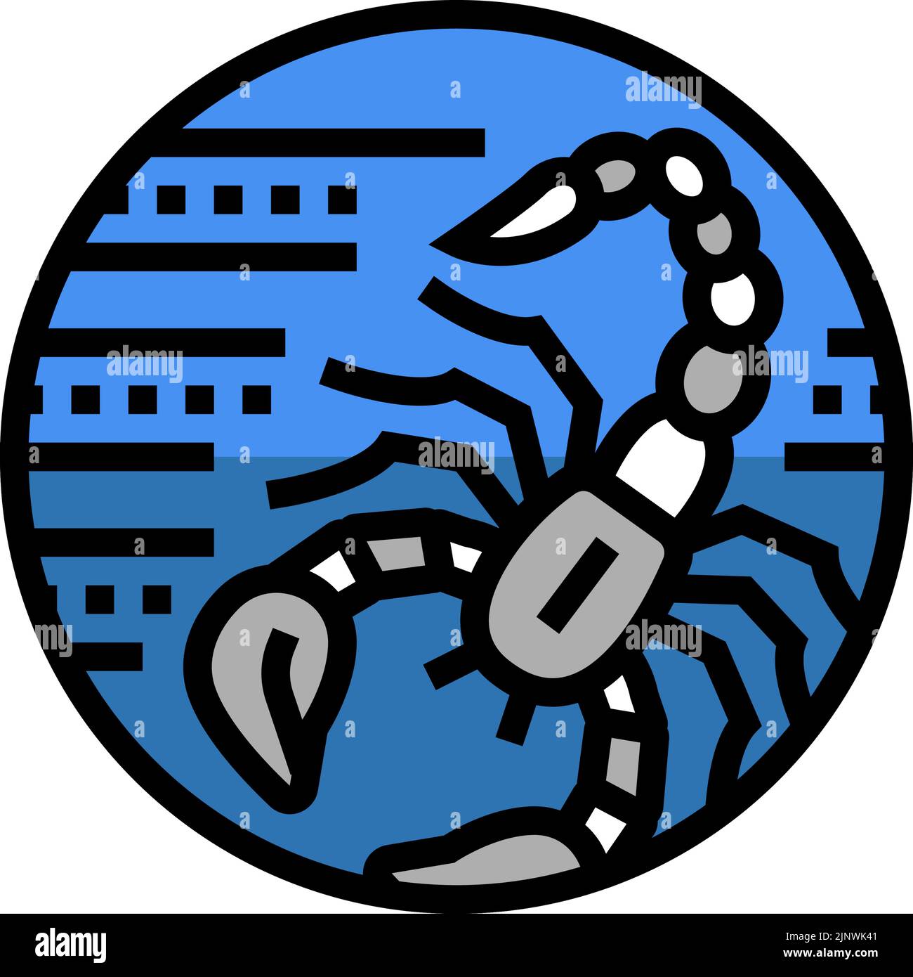 scorpion zodiac color icon vector illustration Stock Vector Image & Art ...