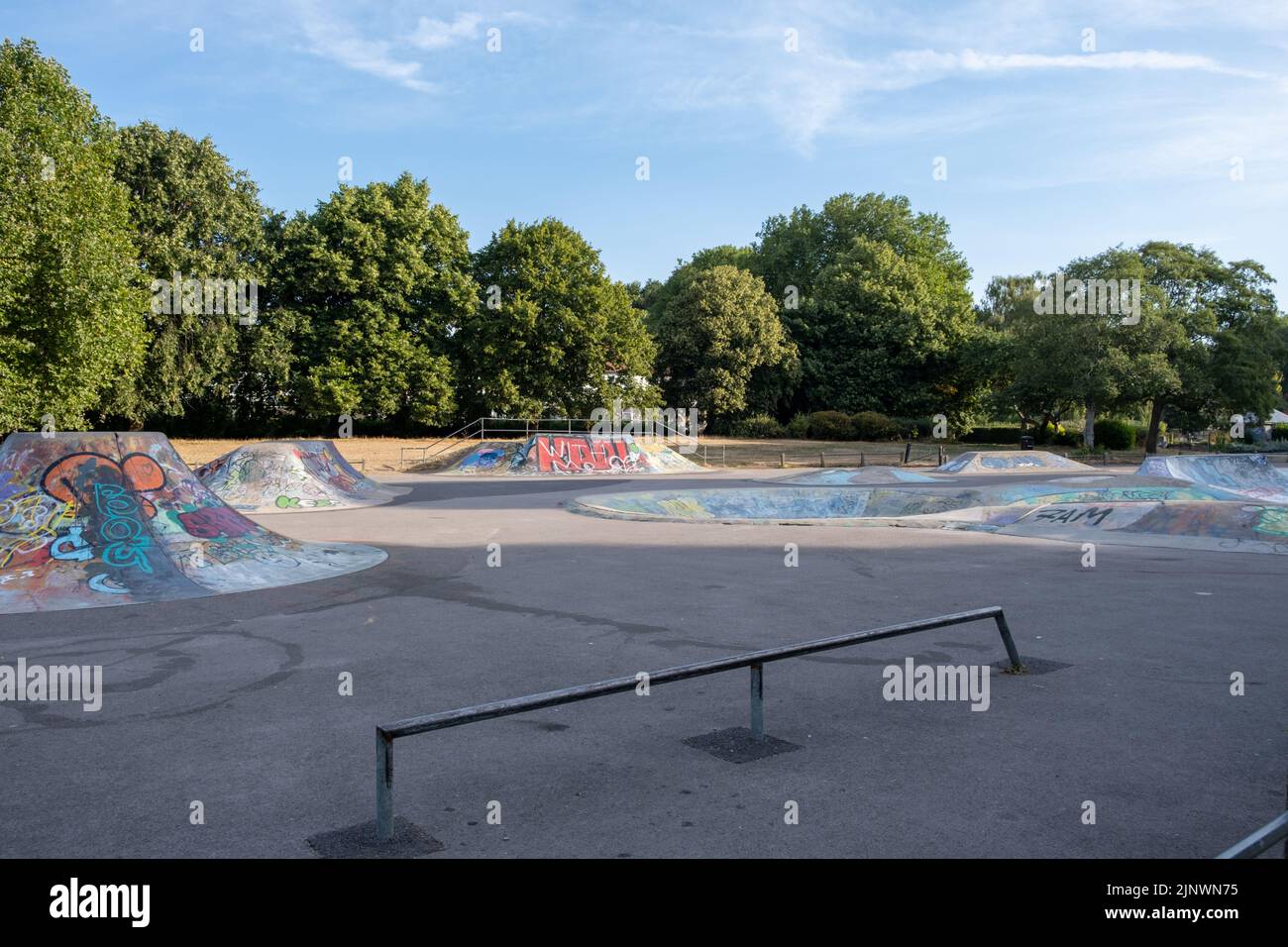 St George Park skatepark, Bristol, UK (Aug22) Stock Photo