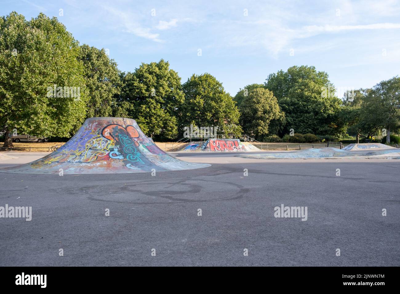 St George Park skatepark, Bristol, UK (Aug22) Stock Photo