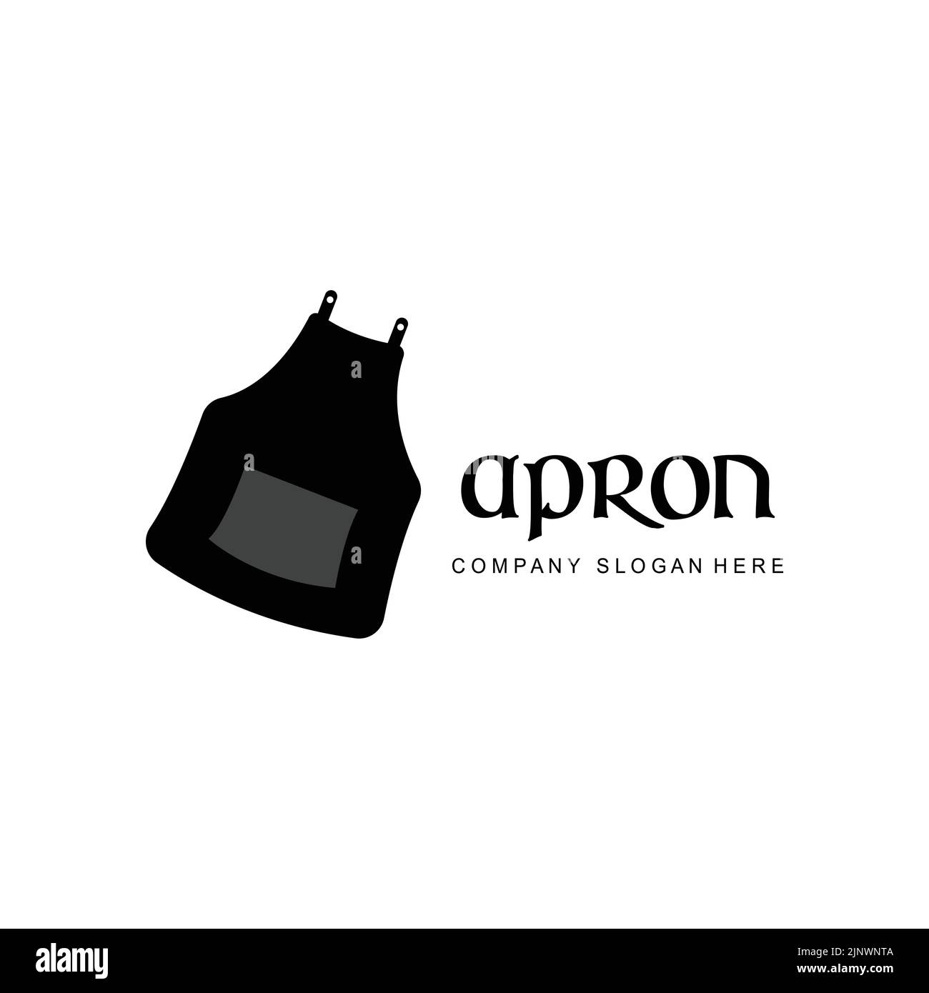 Chef Protective Clothing Apron Logo Vector, Sticker Illustration Design