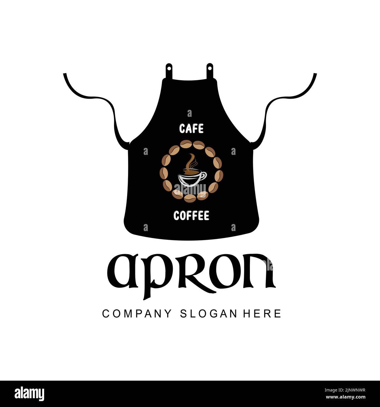 Chef Protective Clothing Apron Logo Vector, Sticker Illustration Design