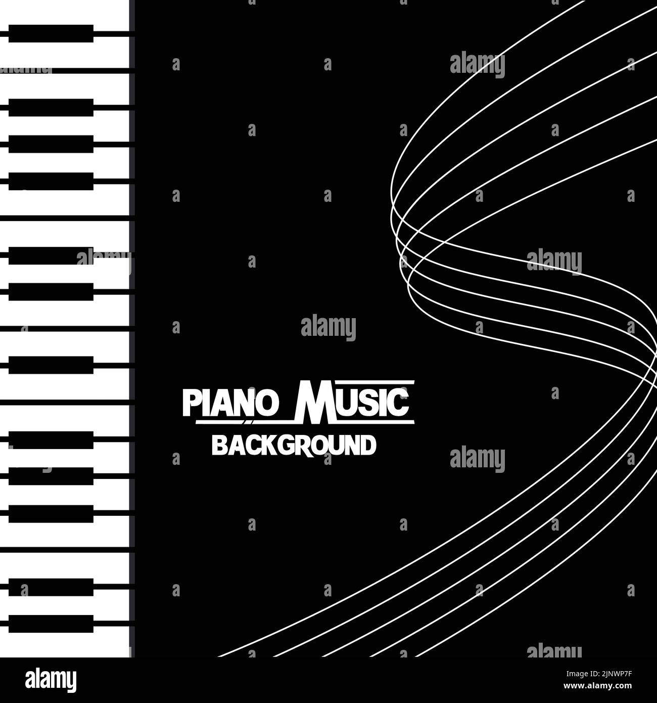 Piano Musical Instrument Logo Vector, Background Design, Screen