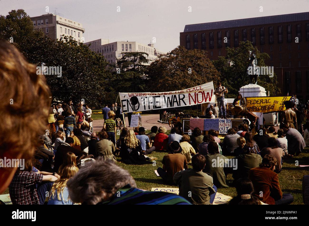 Demonstrations. Anti-war protest in Washington DC. Stock Photo