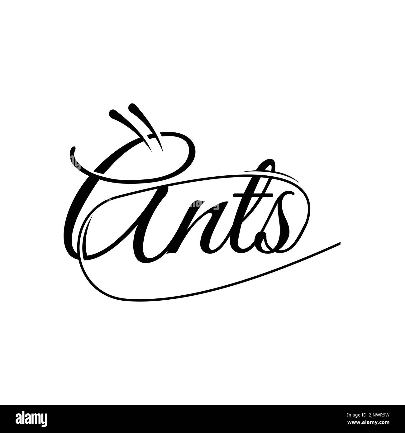 Ant Logo Design, Team and Compact Working Animals vector illustration Stock Vector