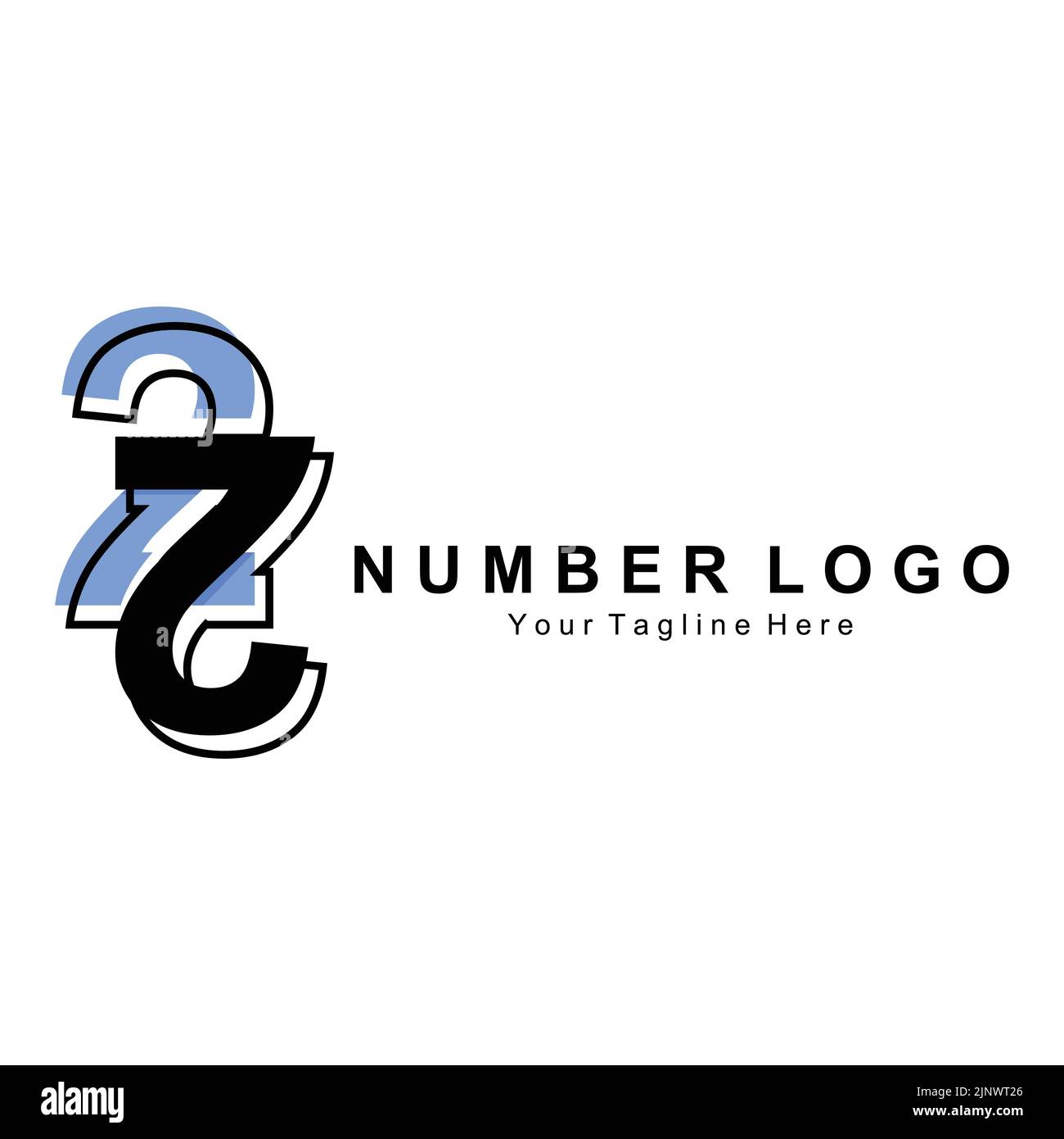 Number 2 two logo design premium icon vector illustration for company ...