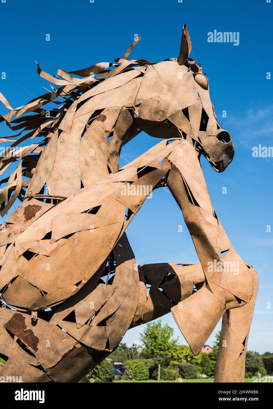 Horse sculpture near Cottons hotel & Fryers Garden centre at Knutsford