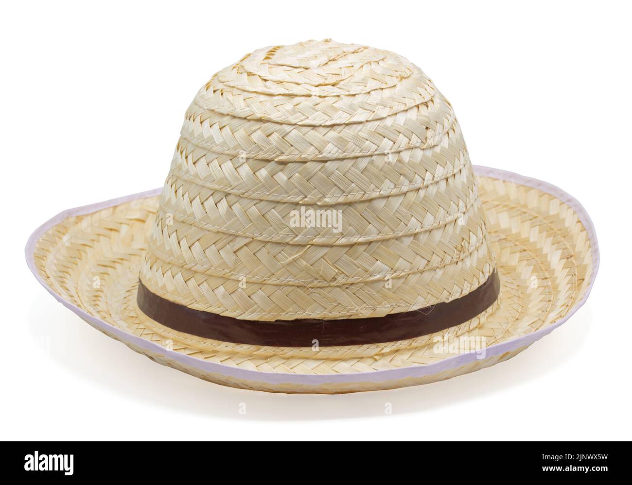 Straw hat isolated on white background with clipping path Stock Photo