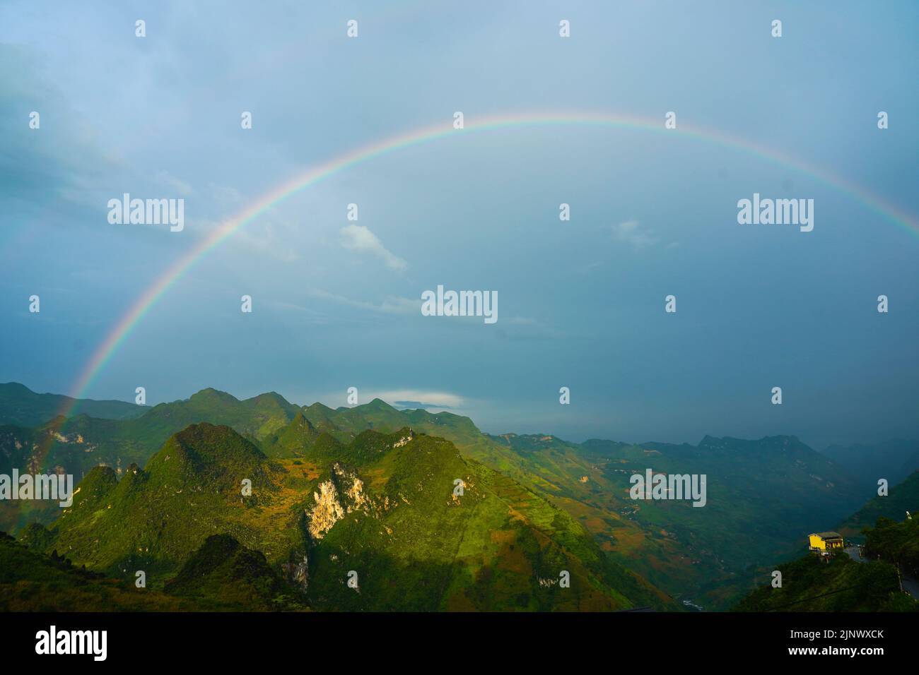 Rainbow Mountains Stock Photo