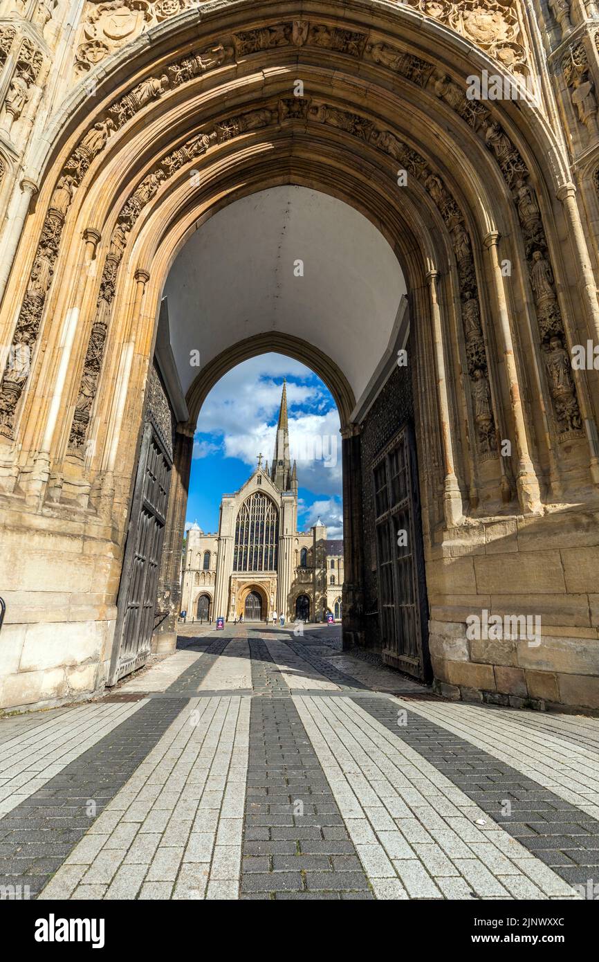 Norwich Cathedral; Norfolk; UK Stock Photo