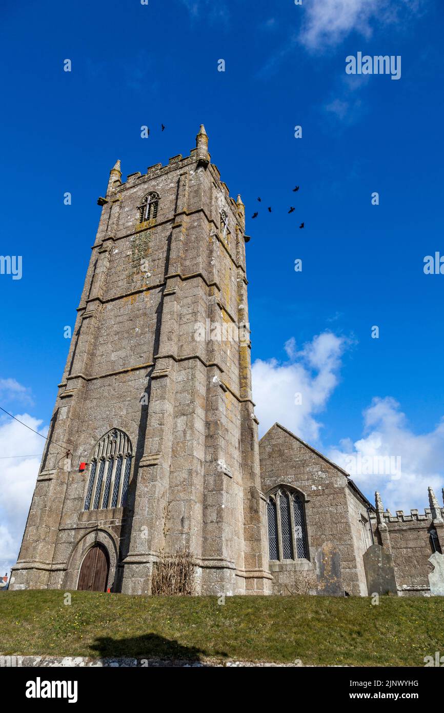 St Buryan Church; Cornwall Stock Photo