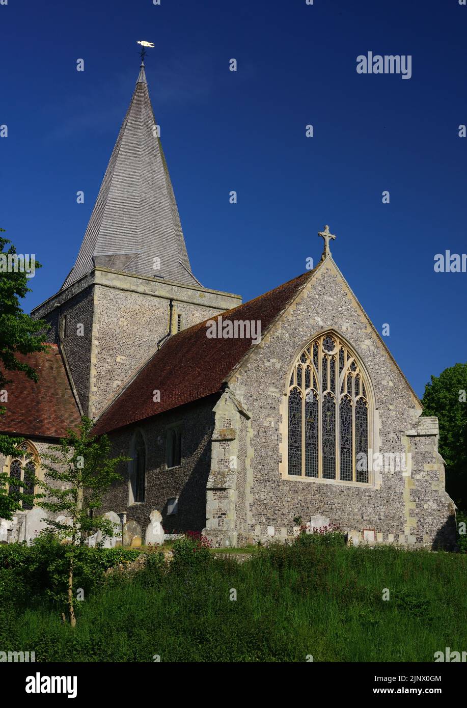 St Andrew's church, Alfriston, East Sussex. Stock Photo