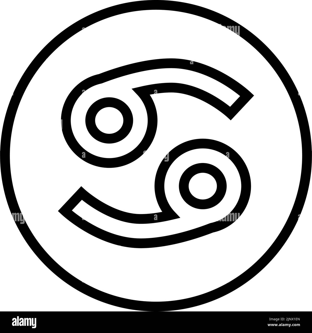 cancer zodiac line icon vector illustration Stock Vector Image & Art ...