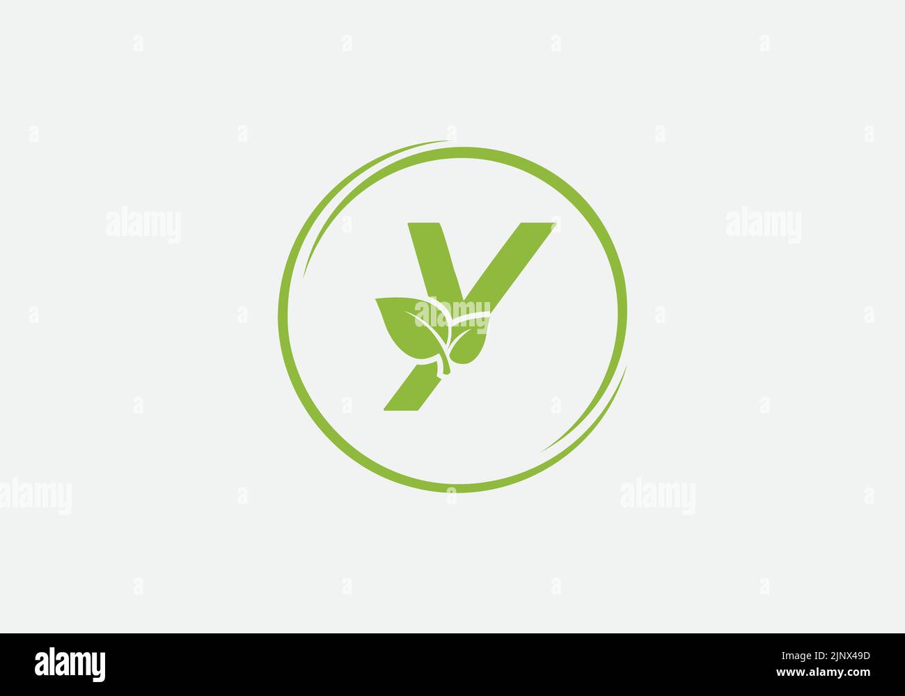 Green leaf circle and Eco nature business logo design vector with the ...