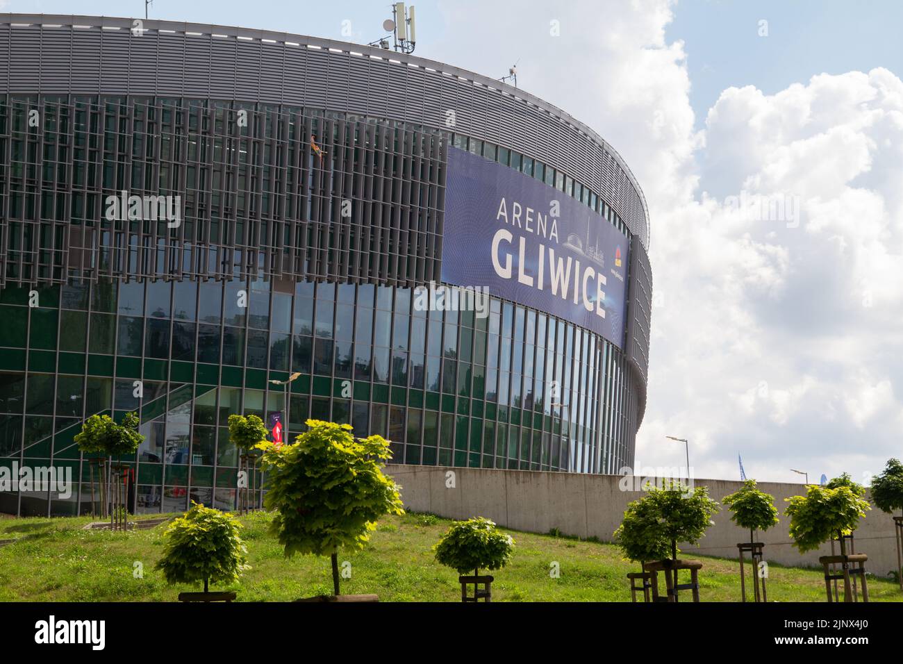 Arena Gliwice, modern indoor multi-purpose hall, sports and entertainment venue in Gliwice, Poland. Stock Photo