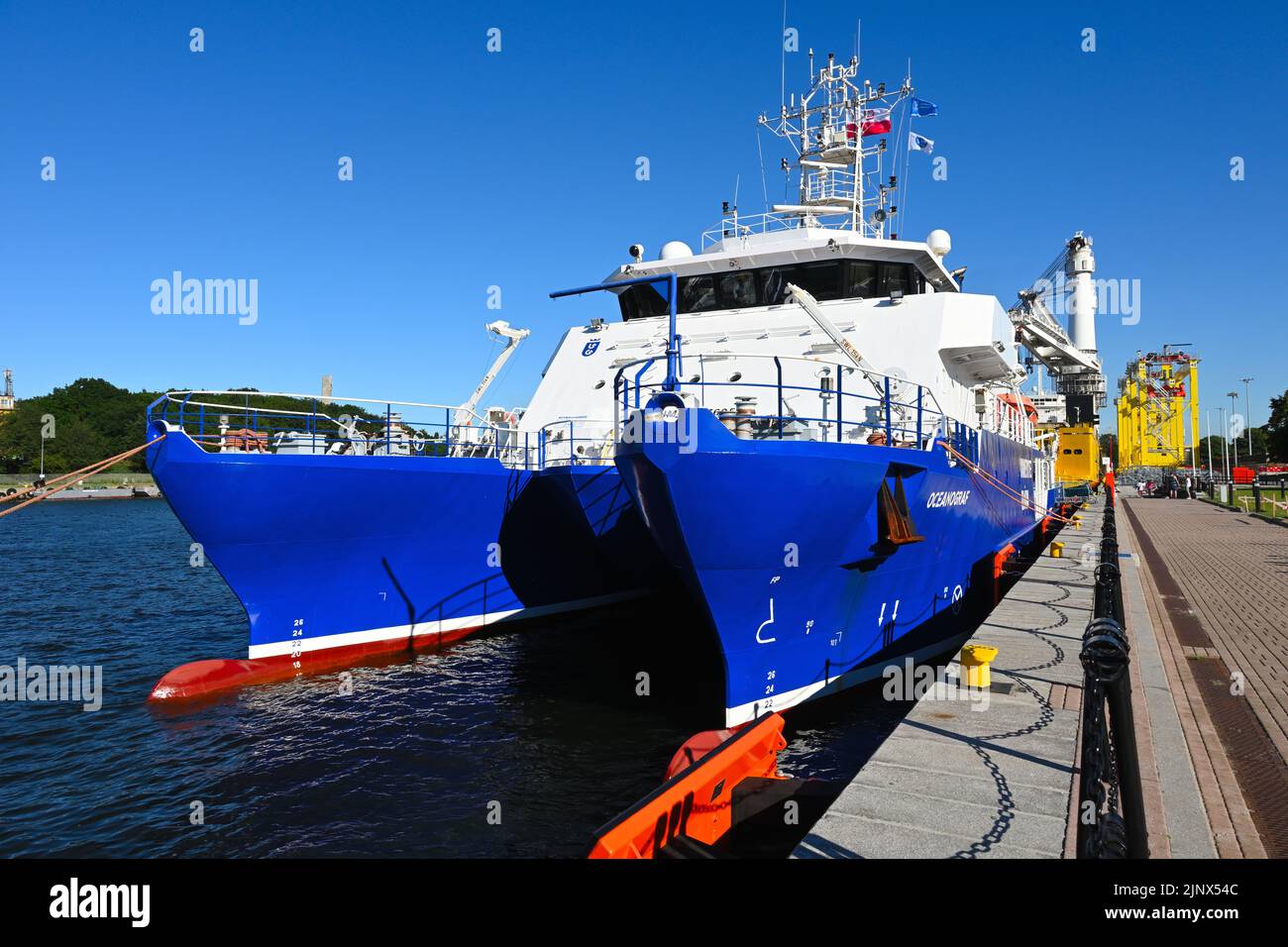 Gdansk, Poland, 3 July, 2022: Oceanograf - research vessel of the ...