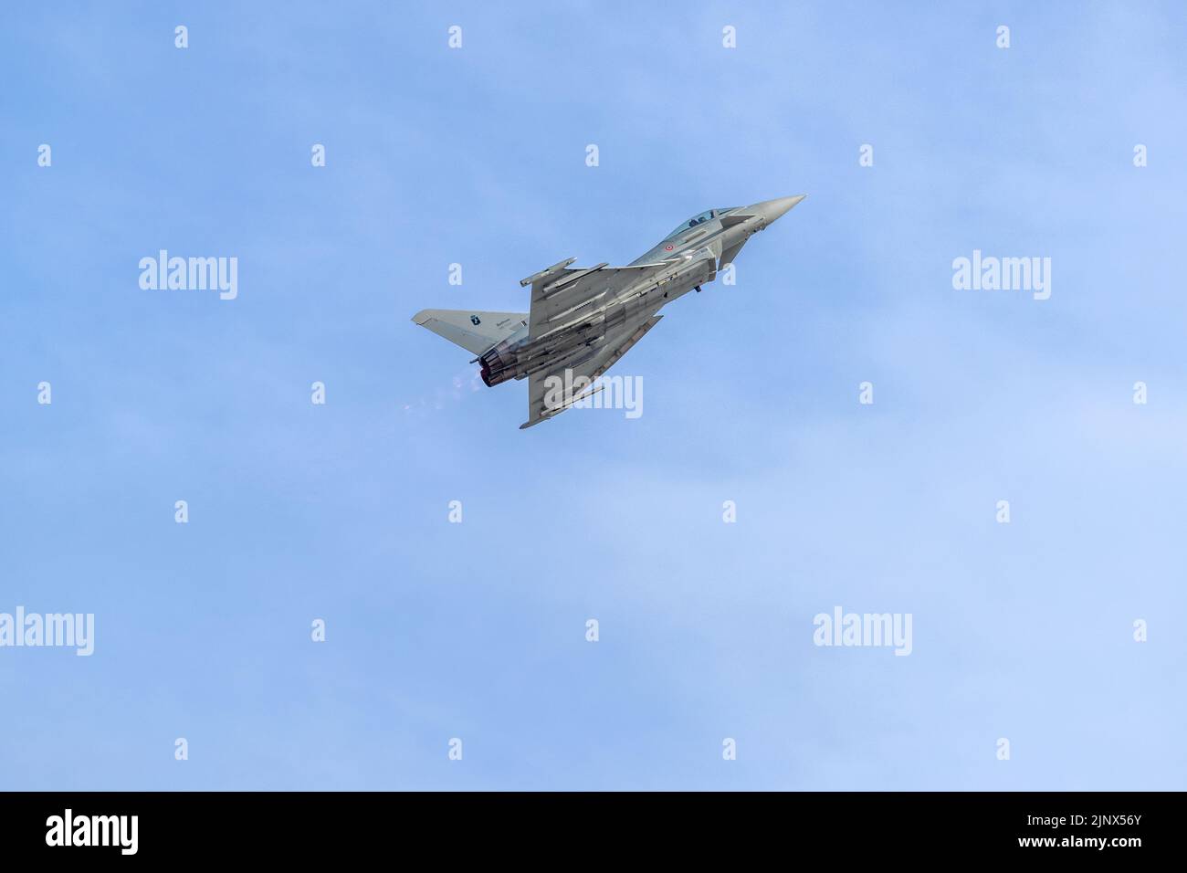 Italian Air Force - Eurofighter F-2000A Typhoon fighter jet performing at the Royal International Air Tattoo 2022 Stock Photo