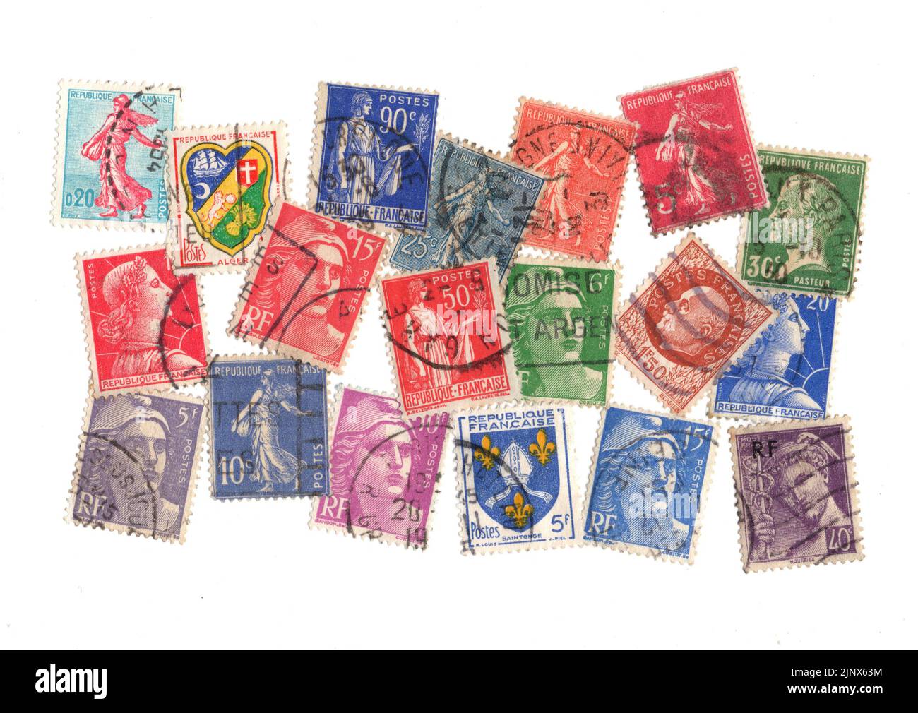 Old france postage stamp hi-res stock photography and images - Alamy