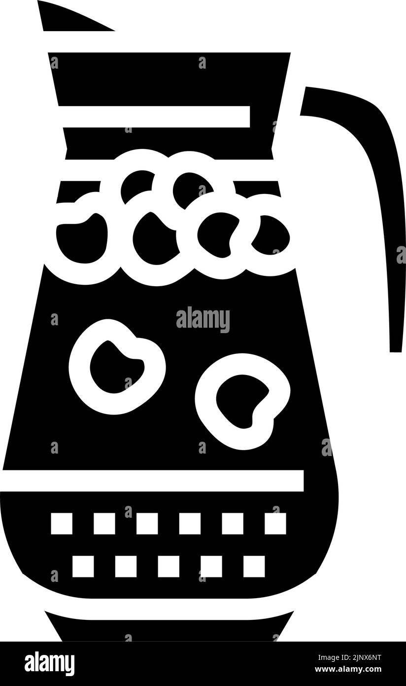 cherry compote glyph icon vector illustration Stock Vector Image & Art