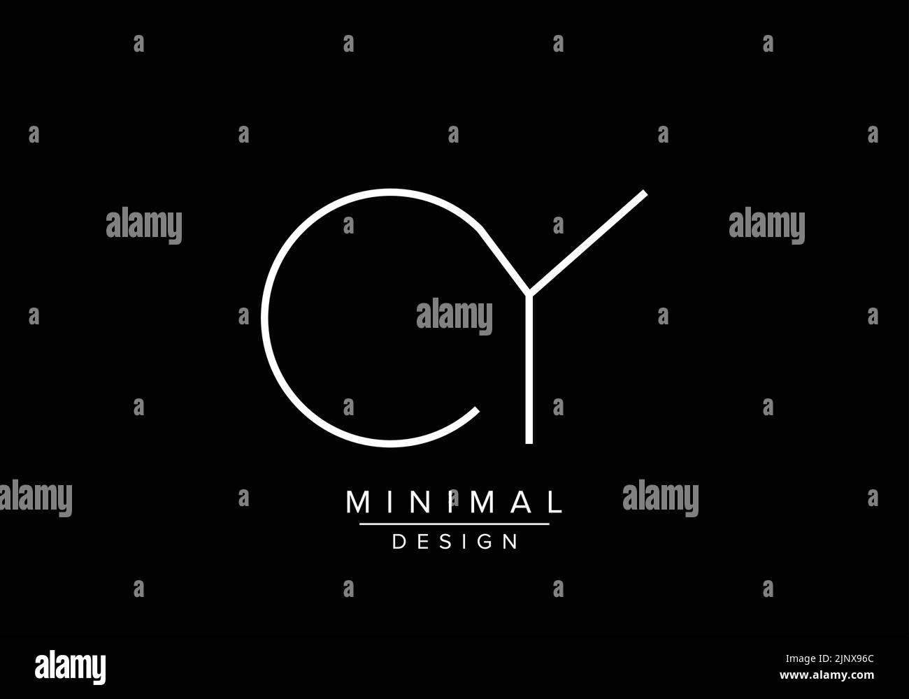 Initials alphabet letters CY or C Y monogram logo Stock Vector