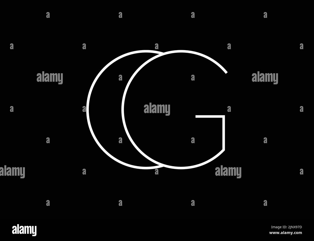 Initials alphabet letters CG or C G monogram logo Stock Vector Image ...
