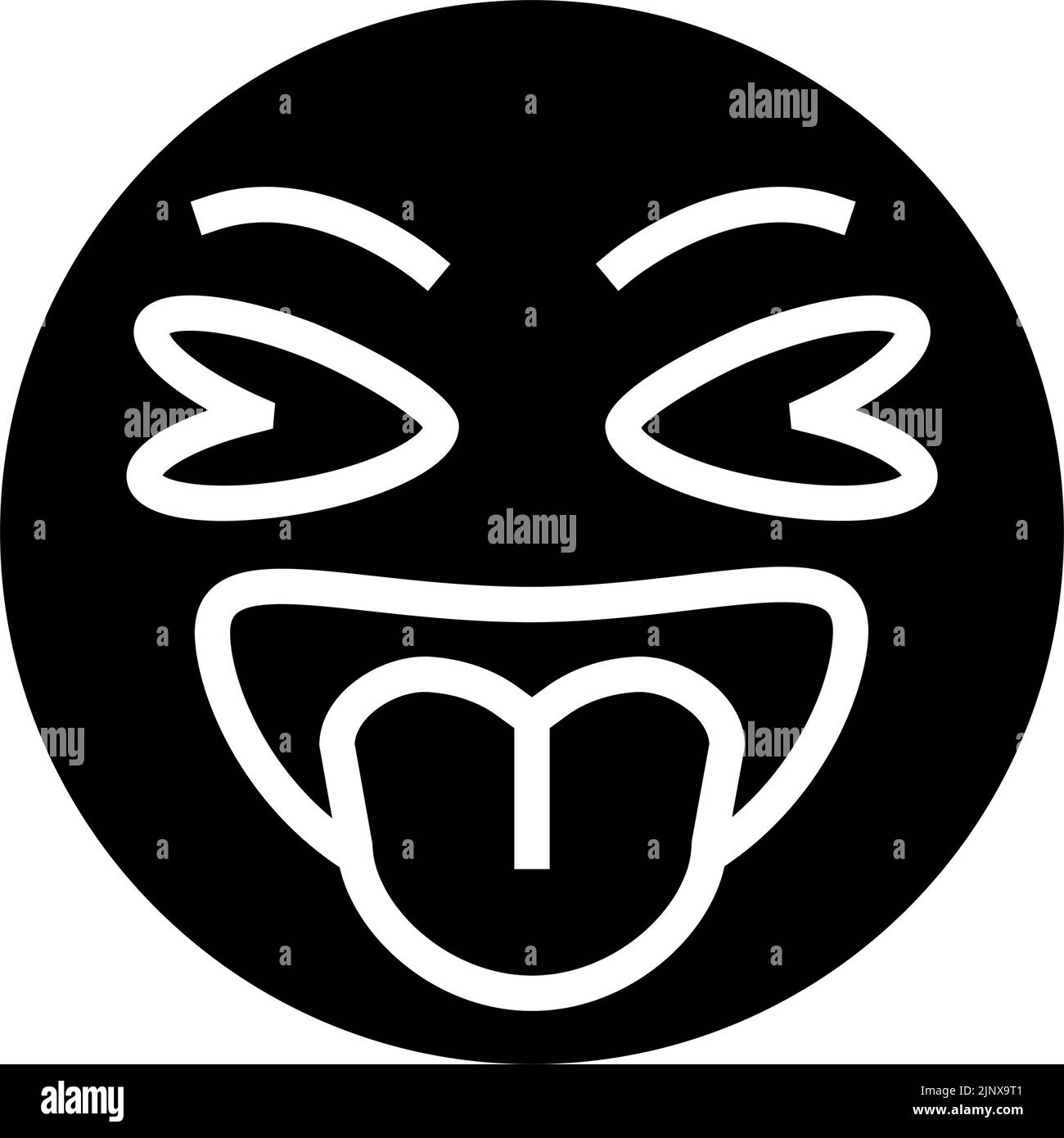tongue emoji glyph icon vector illustration Stock Vector Image & Art