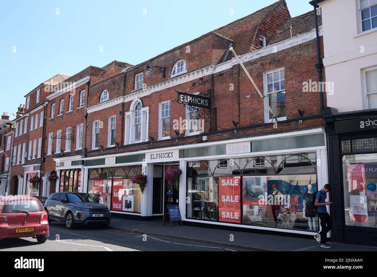 elphicks department shop in the town of farnham,surrey,uk august 2022