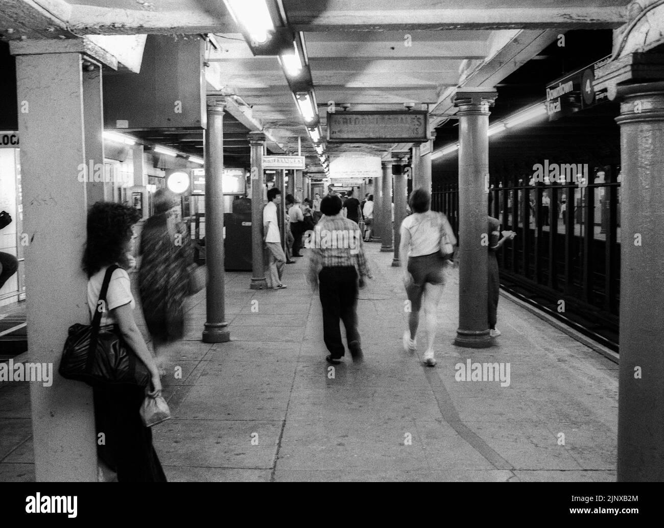 NEW YORK USA Subway station at Manhattan Stock Photo