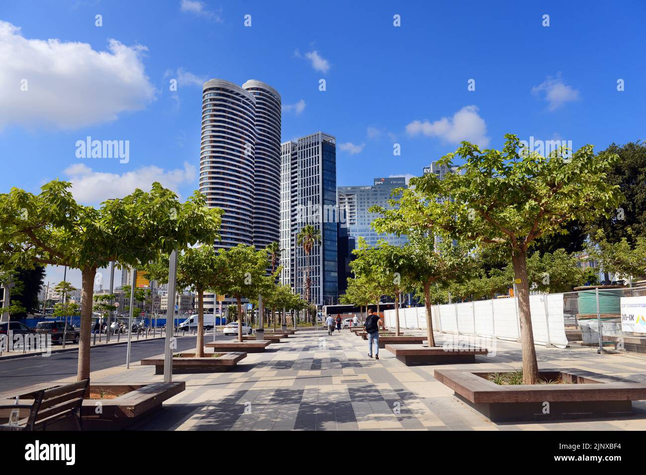 Modern skyline in Tel-Aviv, Israel. Stock Photo