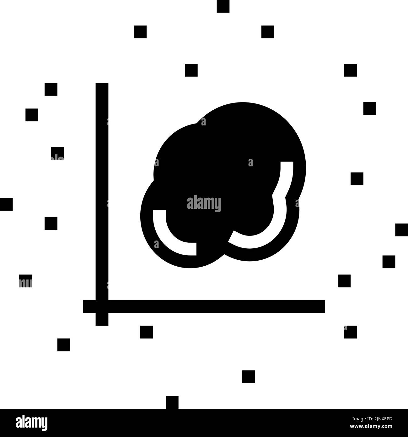 even borders mole glyph icon vector illustration Stock Vector Image ...
