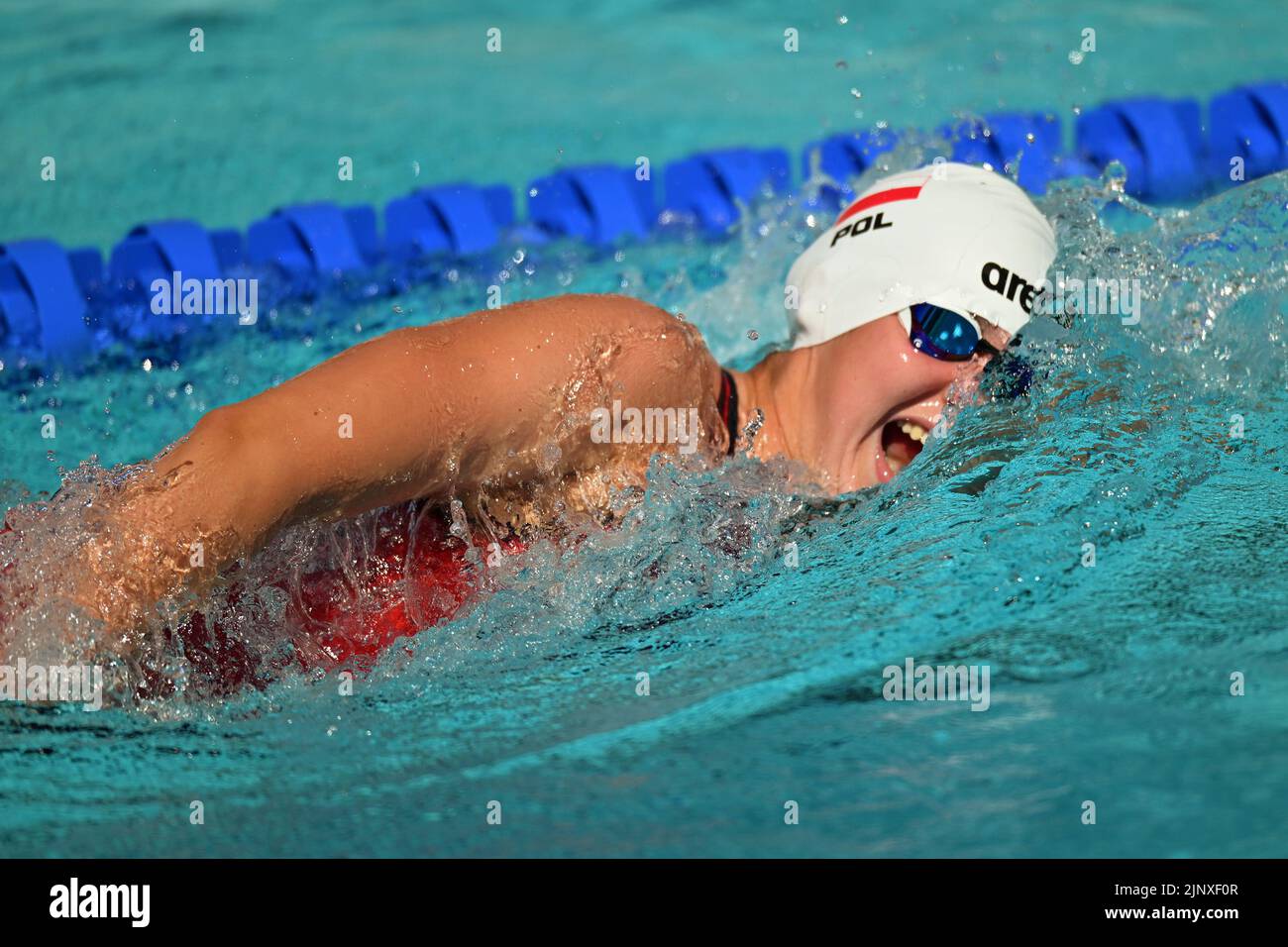 Rome, Italy. 14th Aug, 2022. Rome, 11 August 2022 European Swimming Championships in Rome 2022 in the photo: the Polish athlete Klaudia TARASIEWICZ during the 1500 meters freestyle heat Rome, August 11, 2022 The European Swimming Championships in Rome 2022 pictured: the Polish athlete Klaudia TARASIEWICZ during the 1500-meter freestyle battery Credit: Independent Photo Agency/Alamy Live News Stock Photo