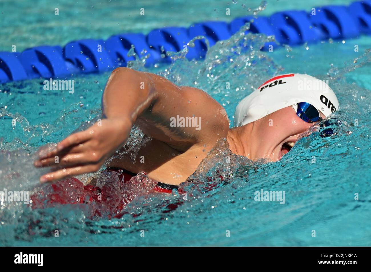 Rome, Italy. 14th Aug, 2022. Rome, 11 August 2022 European Swimming Championships in Rome 2022 in the photo: the Polish athlete Klaudia TARASIEWICZ during the 1500 meters freestyle heat Rome, August 11, 2022 The European Swimming Championships in Rome 2022 pictured: the Polish athlete Klaudia TARASIEWICZ during the 1500-meter freestyle battery Credit: Independent Photo Agency/Alamy Live News Stock Photo