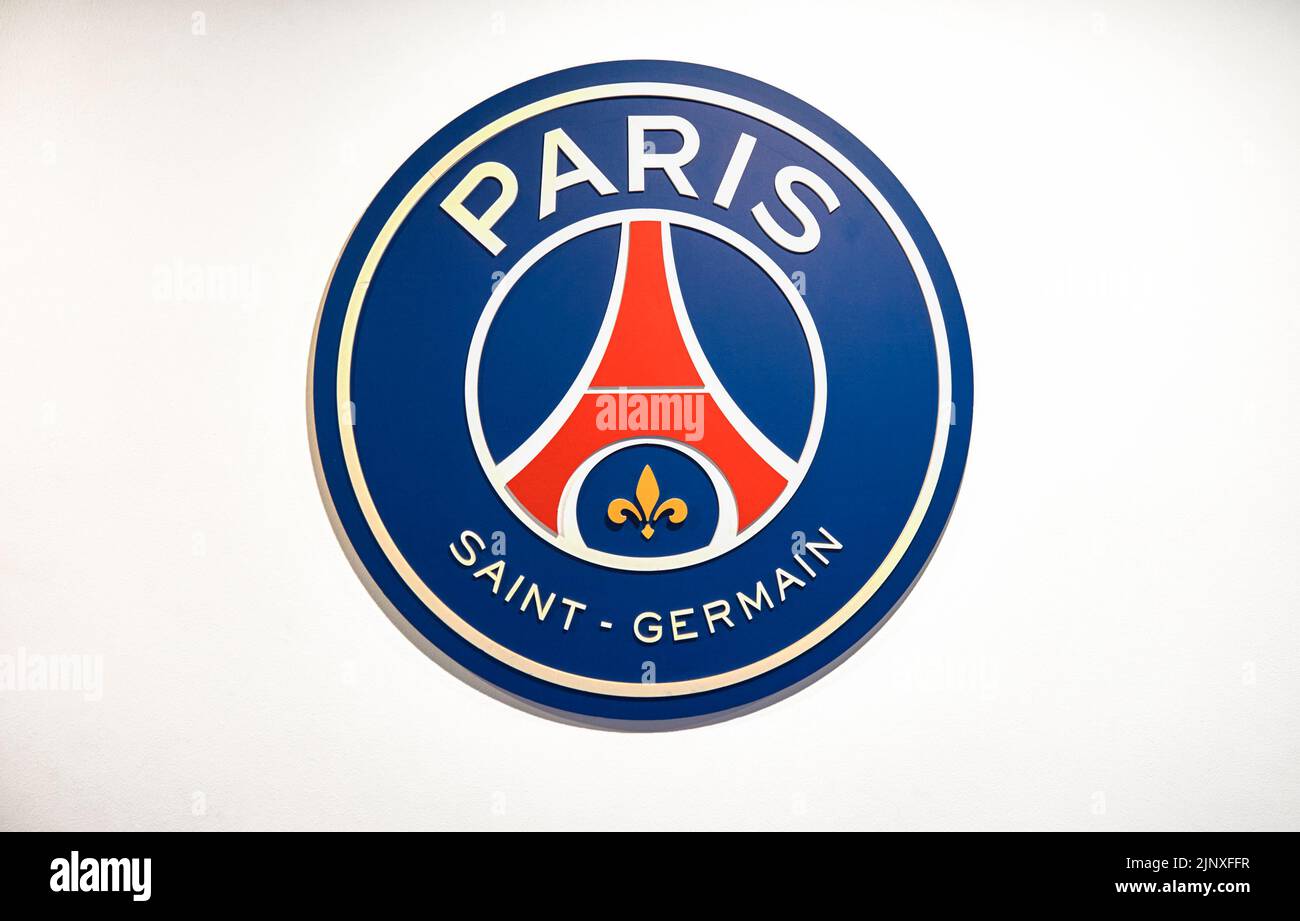 Official emblem of FC PSG Stock Photo