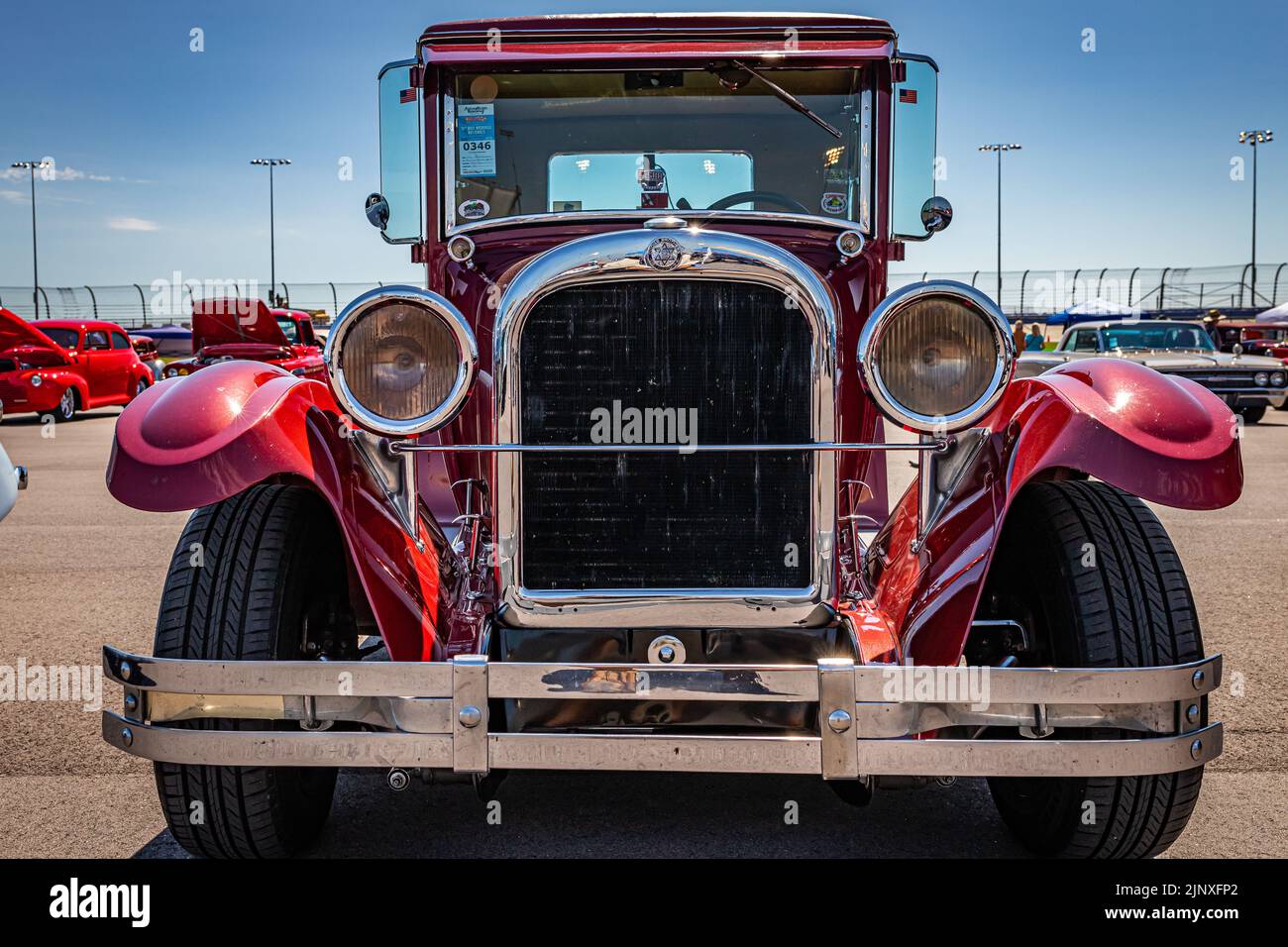 Lebanon, TN May 13, 2022 Low perspective front view of a 1926 Dodge