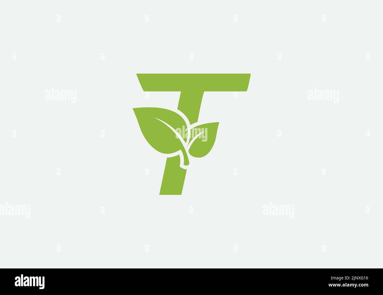Green leaf and Eco nature logo design vector with the letters and ...