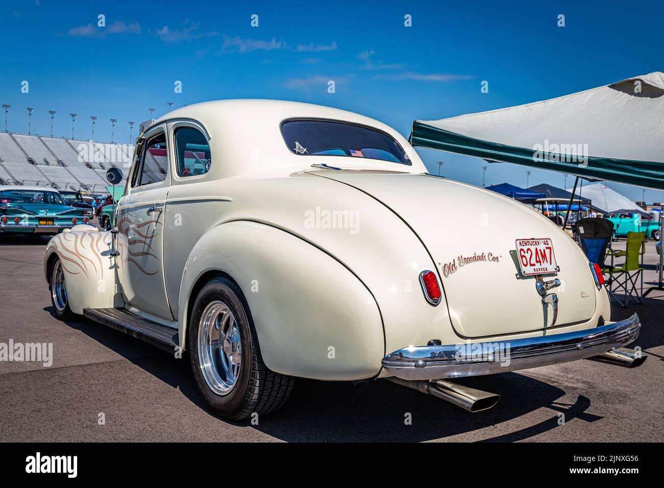 Lebanon, TN May 13, 2022 Low perspective rear corner view of a 1940