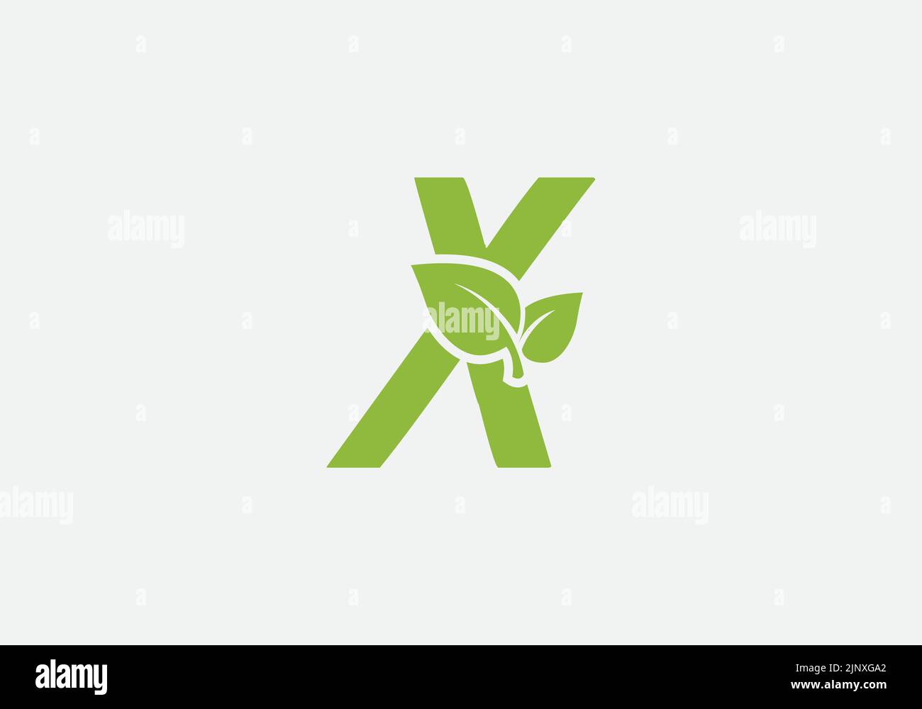 Green leaf and Eco nature logo design vector with the letters and ...