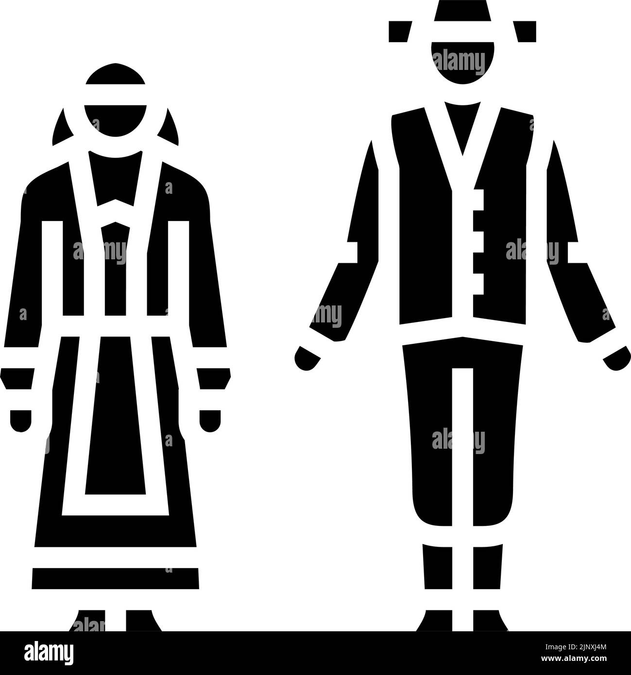 italy national clothes glyph icon vector illustration Stock Vector ...