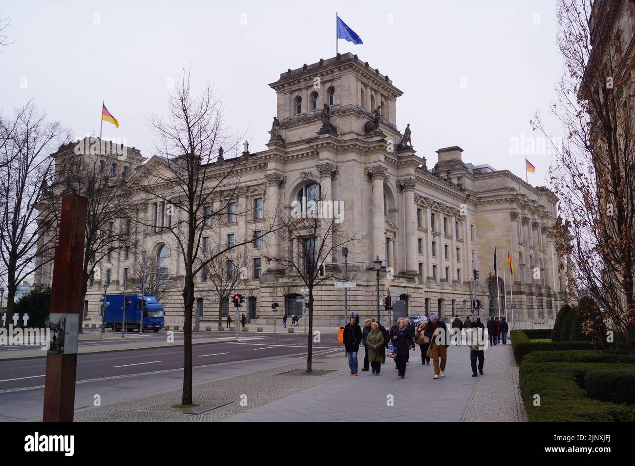 Berlin, Germany: view of the Reichstag building, house of the German Parliament Stock Photo