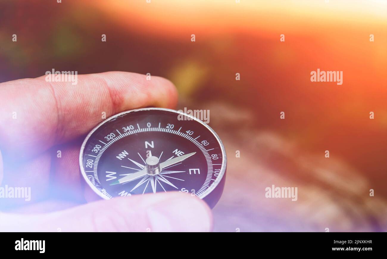 Travel and navigation. Determination of cardinal points by compass ...