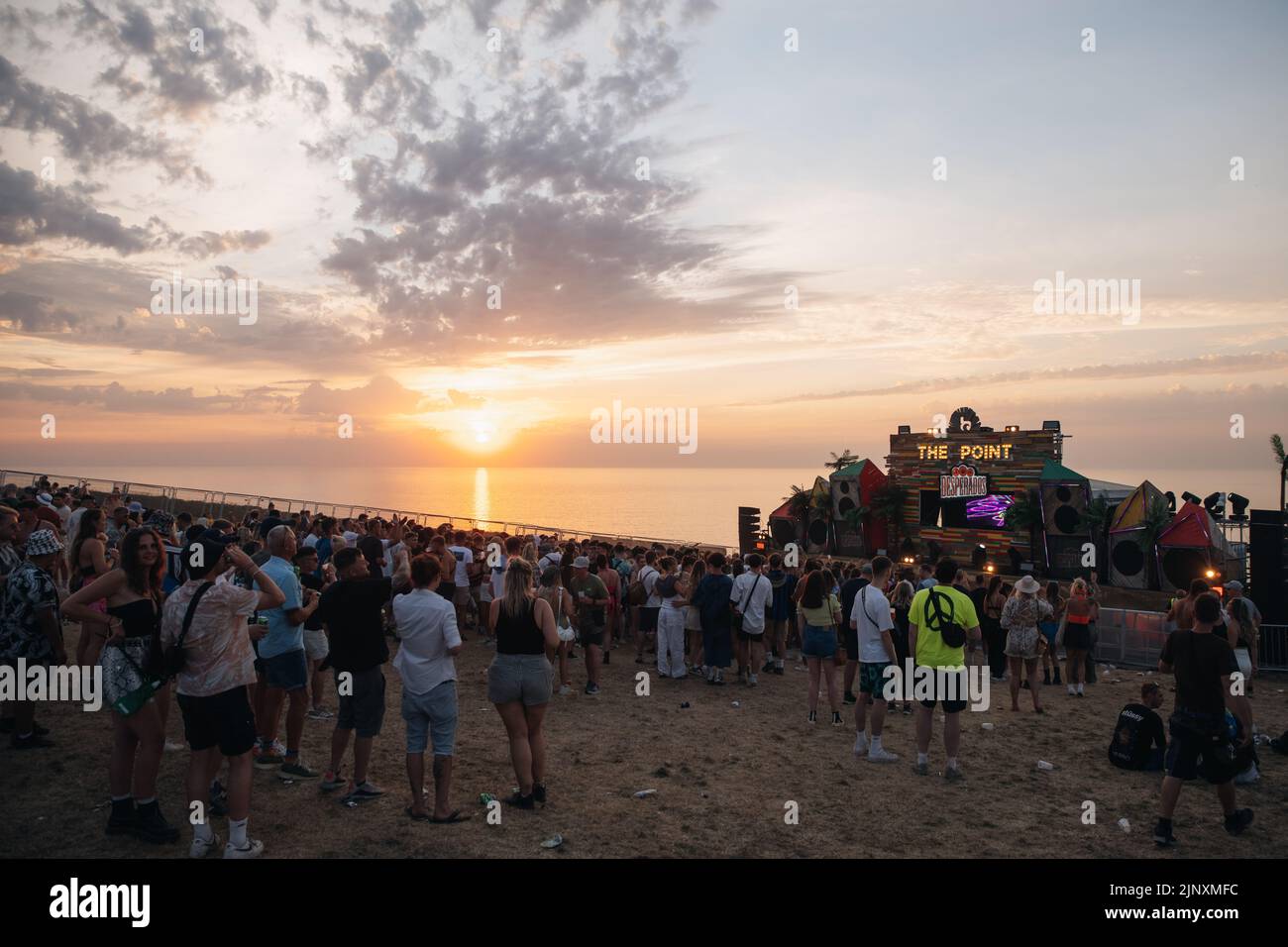 Newquay, Cornwall, UK. 13th August, 2022. General atmosphere at Boardmasters Festival 2022. Credit: Sam Hardwick/Alamy. Stock Photo