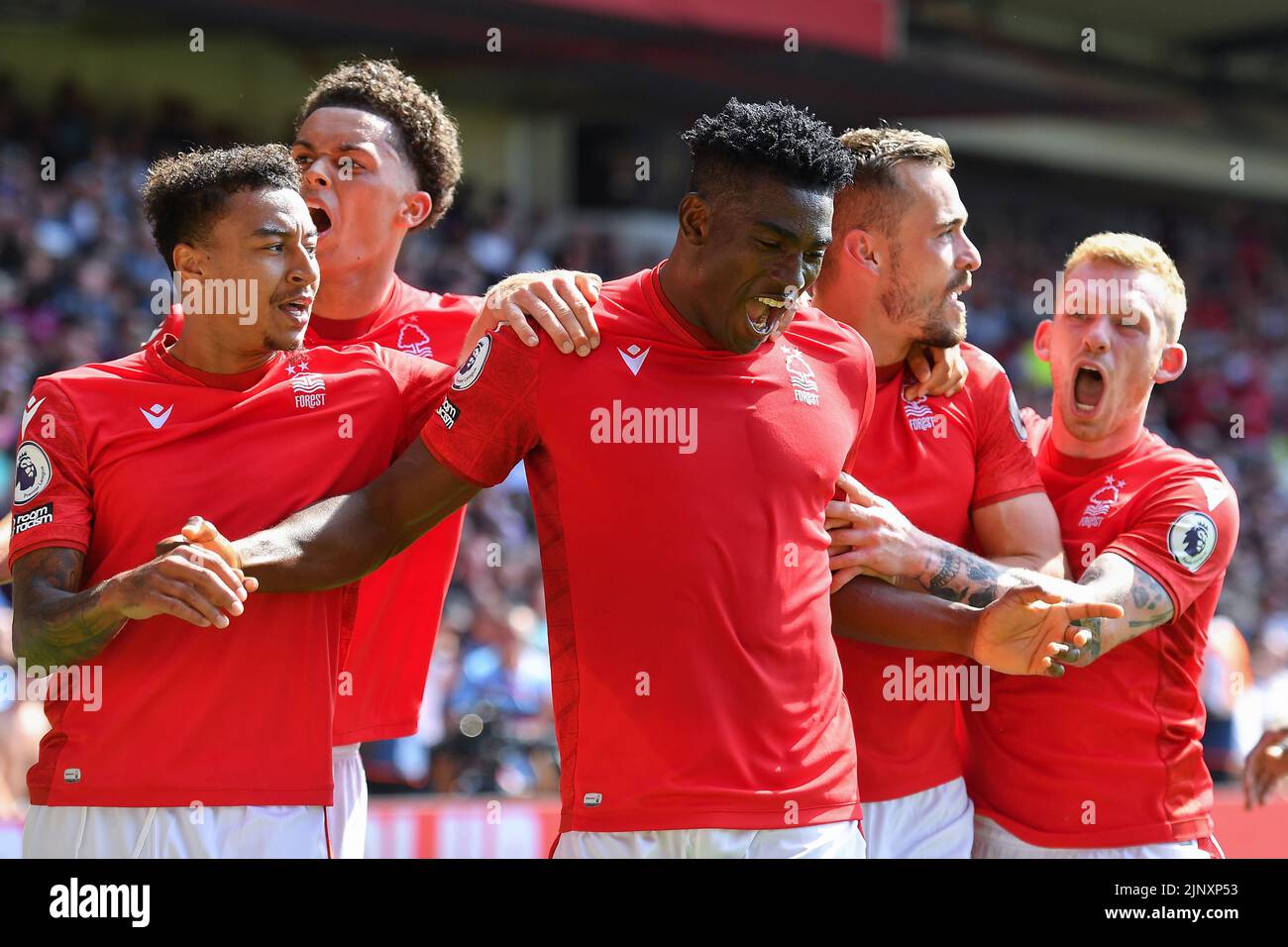 Nottingham, UK. 14th August 2022during the Premier League match between Nottingham Forest and West Ham United at the City Ground, Nottingham on Sunday 14th August 2022. (Credit: Jon Hobley | MI News) Credit: MI News & Sport /Alamy Live News Stock Photo