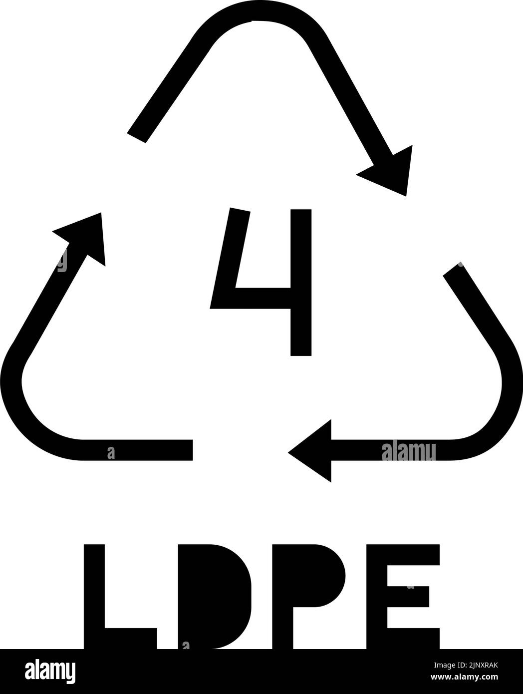 ldpe plastic product sign glyph icon vector illustration Stock Vector