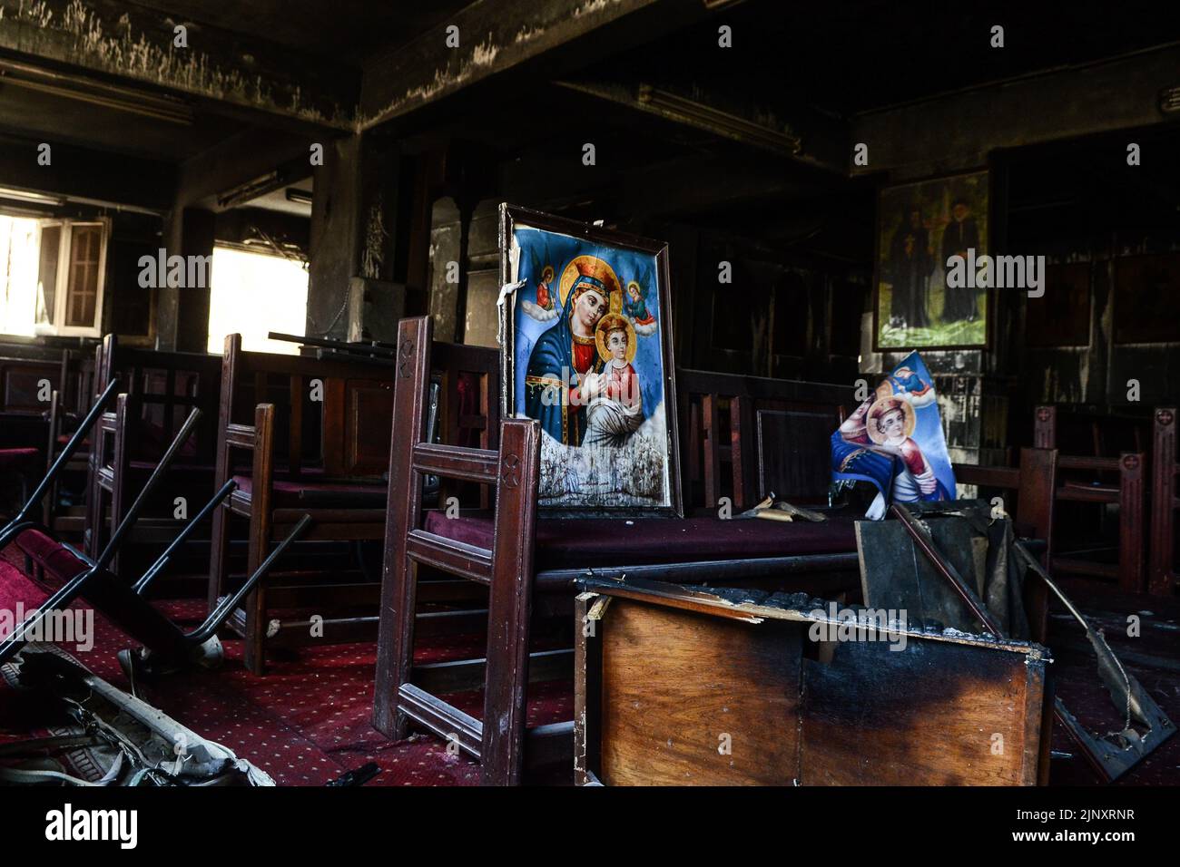 Burnt church in egypt hires stock photography and images Alamy
