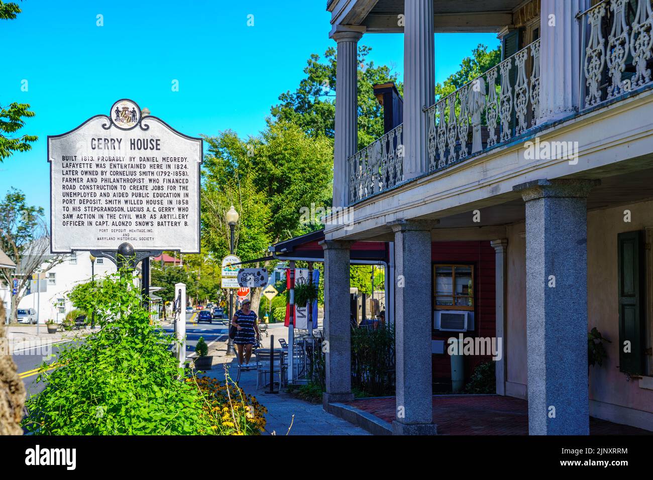 Port Deposit, MD, USA August 13, 2022 A historical market at the