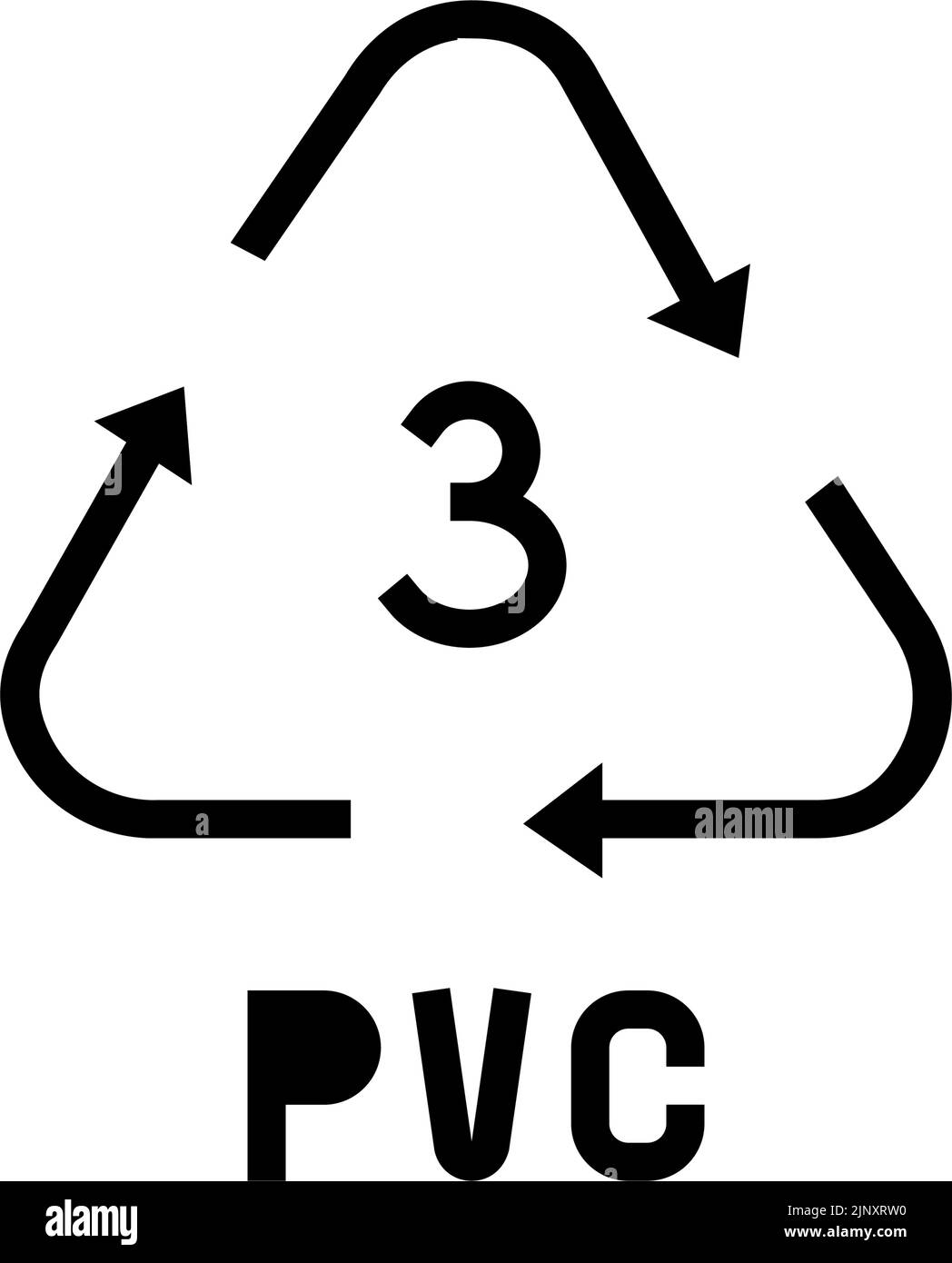 pvc recyclable plastic product glyph icon vector illustration Stock